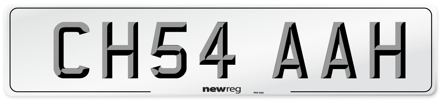 CH54 AAH Number Plate from New Reg